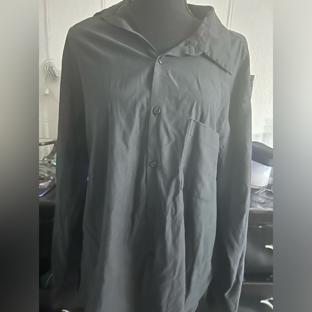 All black alfani button up top